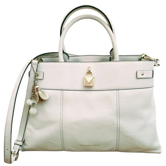 Michael Kors Gramercy (100% Leather) White/Cream Large Crossbody Bag. - Picture 1 of 13